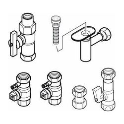 Buderus Anschluss-Set 2, AS2-Aufputz, bestehend aus Gashahn GA-BS, Wartungshahn U-TA11... BUDERUS-7095846 4051516915582 (Abb. 1)