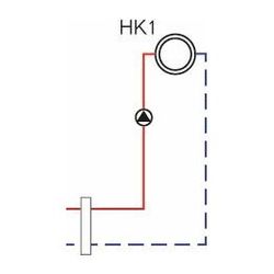 Buderus Logaplus Paket WE1.1 bis 25kW 1 Heizkreis WHY DN 25 quer HS25/4 MM100... BUDERUS-7739607547 4054925714777 (Abb. 1)