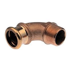 Buderus Logafix Rotguss Bogen 90 Grad Innen/Außengewinde 15mm x R 3/8" mit M-Kontur... BUDERUS-7738326606 4057749634948 (Abb. 1)