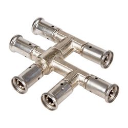 Buderus Kreuzungsfitting 16x16x16mm Messing Pressfitting, Presskontur BE... BUDERUS-7738334284 4062321062552 (Abb. 1)