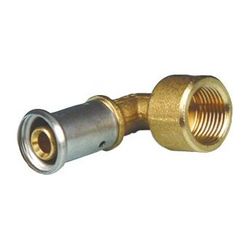 Buderus Winkel 90 Grad mit Innengewinde 26mm x 3/4", Brass Pressfitting... BUDERUS-7738338448 5414764039353 (Abb. 1)