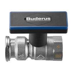 Buderus Logafix Pumpenkugelhahn 11/4 PN 10 Messing vernickelt... BUDERUS-7738342215 4062321594008 (Abb. 1)