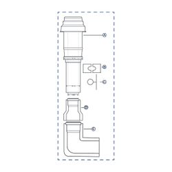 Buderus Grundbausatz DO DN 60/100 für Wärmeerzeuger mit KAS nach hinten, Schwarz... BUDERUS-7739623617 4062321881146 (Abb. 1)