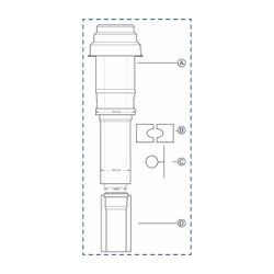 Buderus Grundbausatz DO,d. 80/125mm für Wärmeerzeuger mit KAS nach oben, Schwarz... BUDERUS-7738112570 4057749828460 (Abb. 1)