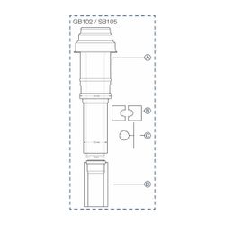 Buderus Grundbausatz DO,d. 80/125mm für Wärmeerzeuger mit KAS nach oben, Schwarz... BUDERUS-7738112570 4057749828460 (Abb. 1)