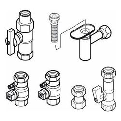 Buderus Anschluss-Set 2, AS2-Aufputz, bestehend aus Gashahn GA-BS, Wartungshahn U-TA11... BUDERUS-7095846 4051516915582 (Abb. 1)