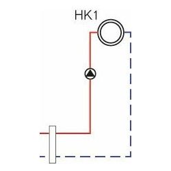 Buderus Logaplus Paket WE1.1 bis 25kW 1 Heizkreis WHY DN 25 quer HS25/4 MM100... BUDERUS-7739607547 4054925714777 (Abb. 1)