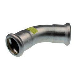 Buderus Logafix Edelstahl Gas Bogen 45 Grad Innen/Innen 15mm mit M-Presskontur... BUDERUS-7738327633 4057749643605 (Abb. 1)