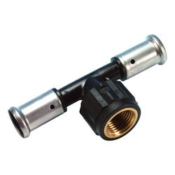 Buderus T-Stück Abgang Innengewinde 20mm x 3/4" x 20mm PVDF Pressfitting, Presskont... BUDERUS-7738334159 5414764014602 (Abb. 1)