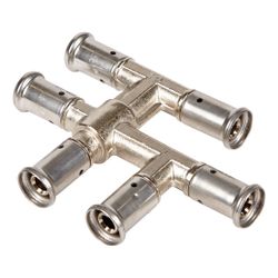 Buderus Kreuzungsfitting 16x16x16mm Messing Pressfitting, Presskontur BE... BUDERUS-7738334284 4062321062552 (Abb. 1)