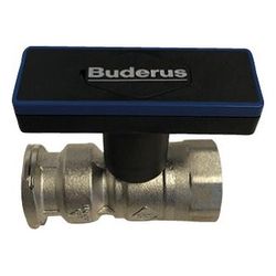 Buderus Logafix Pumpenkugelhahn 1 1/4" mit Sperrventil PN 10 Messing vernickelt... BUDERUS-7738342217 4062321594022 (Abb. 1)