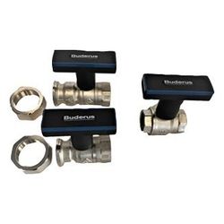 Buderus Logafix Pumpen-Kugelhahn-Set G 1", Vorlauf/Rücklauf, 5x PKH-Set und 5x Kuge... BUDERUS-7739622538 4062321744373 (Abb. 1)