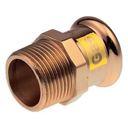 Buderus Logafix Rotguss Gas Übergangsstück Innen/Außen 15mm x R 1/2" mit M-Kontur... BUDERUS-7738326809 4057749636942 (Abb. 1)