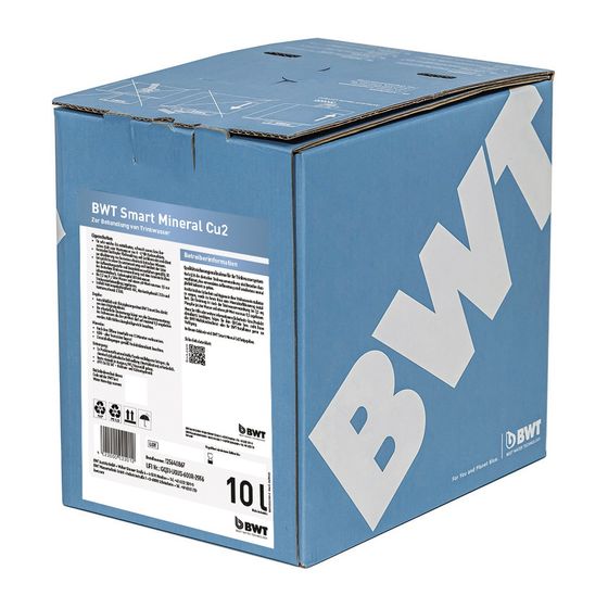 BWT Wirkstoff Smart Mineral Cu2, 10 Liter Wirkstoff für Kupferrohrleitungen-Smart Dos CT, CT Light und CT Plus für Cu-Rohr