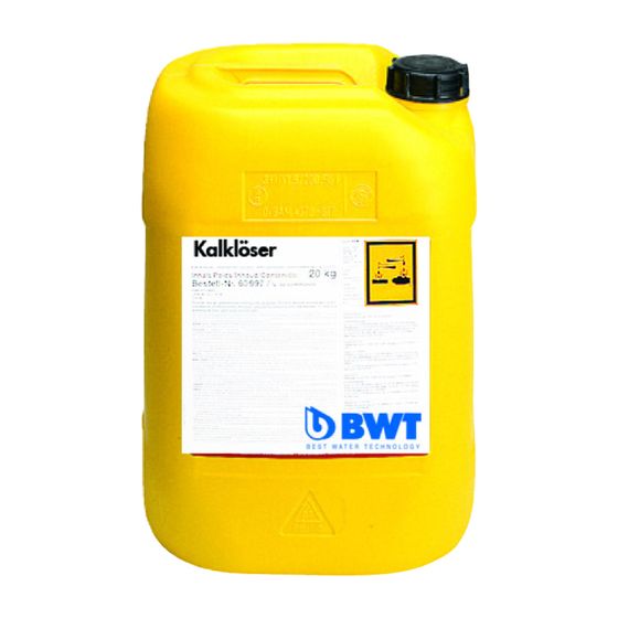 BWT Schnellentkalkung Kalklöser, 20kg Lösung von Kalkstein, kochfest