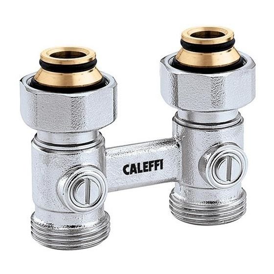 Caleffi Zweirohr Hahnblock 3010 Durchgangsform, 3/4Z IG