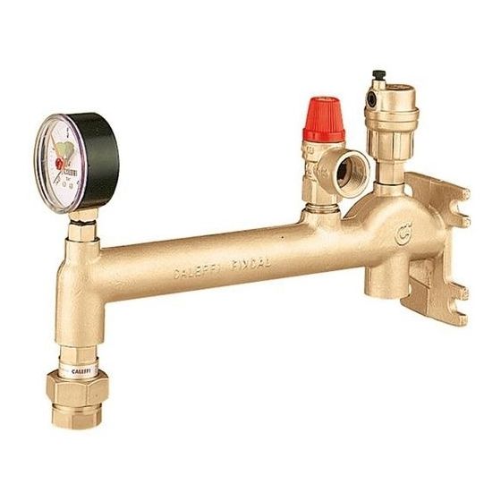 Caleffi Gefäß-Anschlussgruppe Fixcal 336 m Kappenventil MS