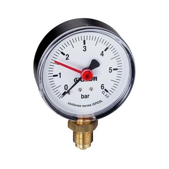 Caleffi Manometer 557 0-10 bar, 1/4Z, unten