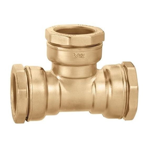 Caleffi T-Stück 864 Messing 32mm