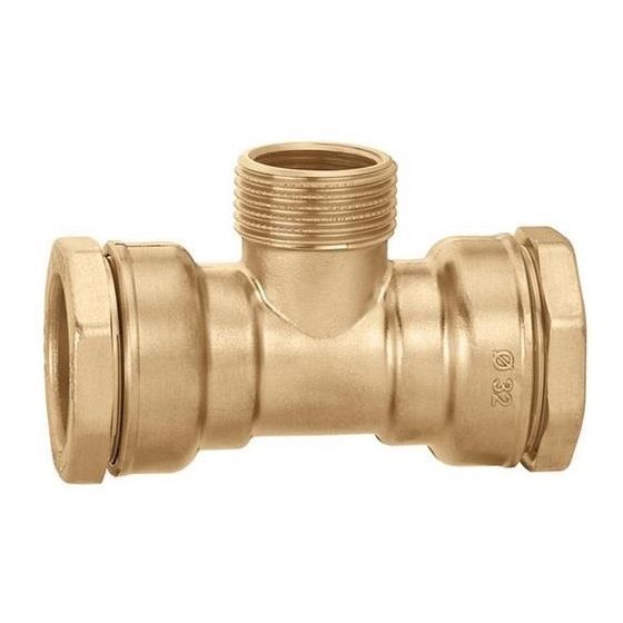 Caleffi T-Stück 865 Messing 20x1/2Z AGx3/8Z IG