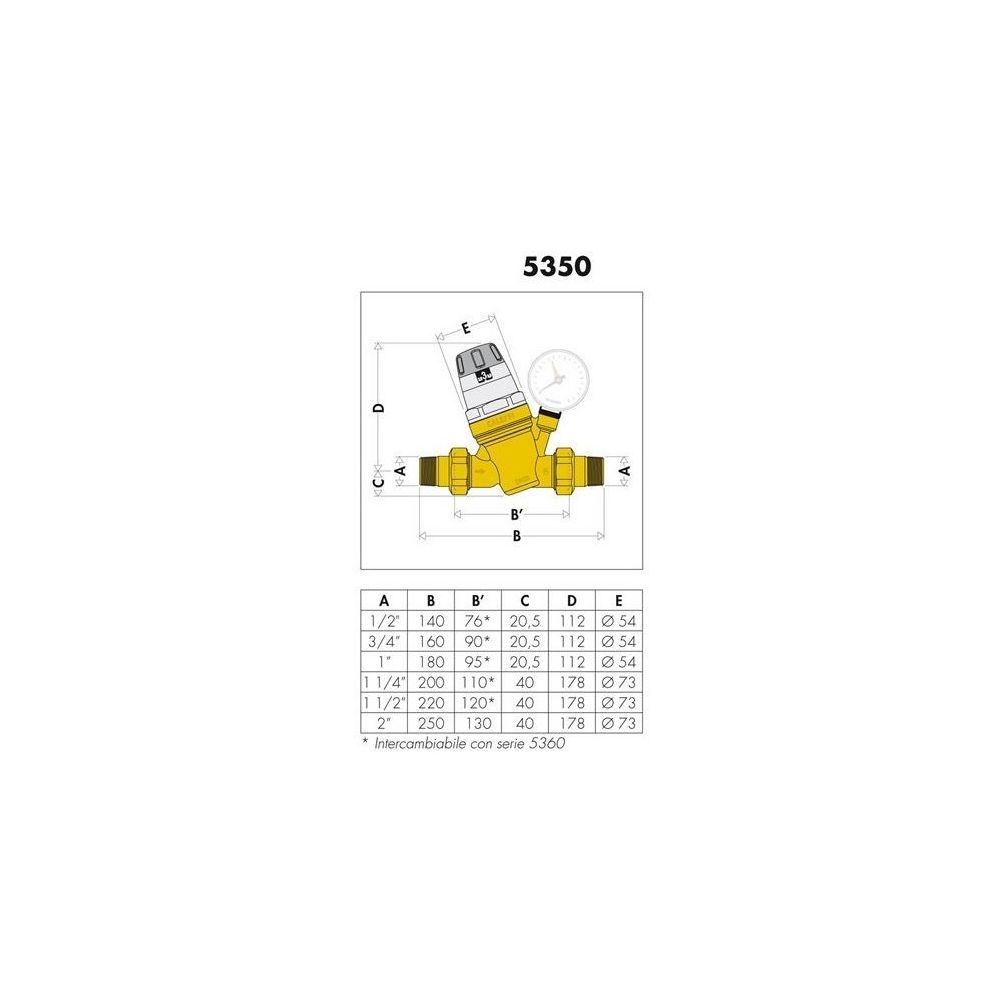 Caleffi Druckminderer MS o Manometer 2Z... CALEFFI-535090 8016615076998 (Abb. 3)