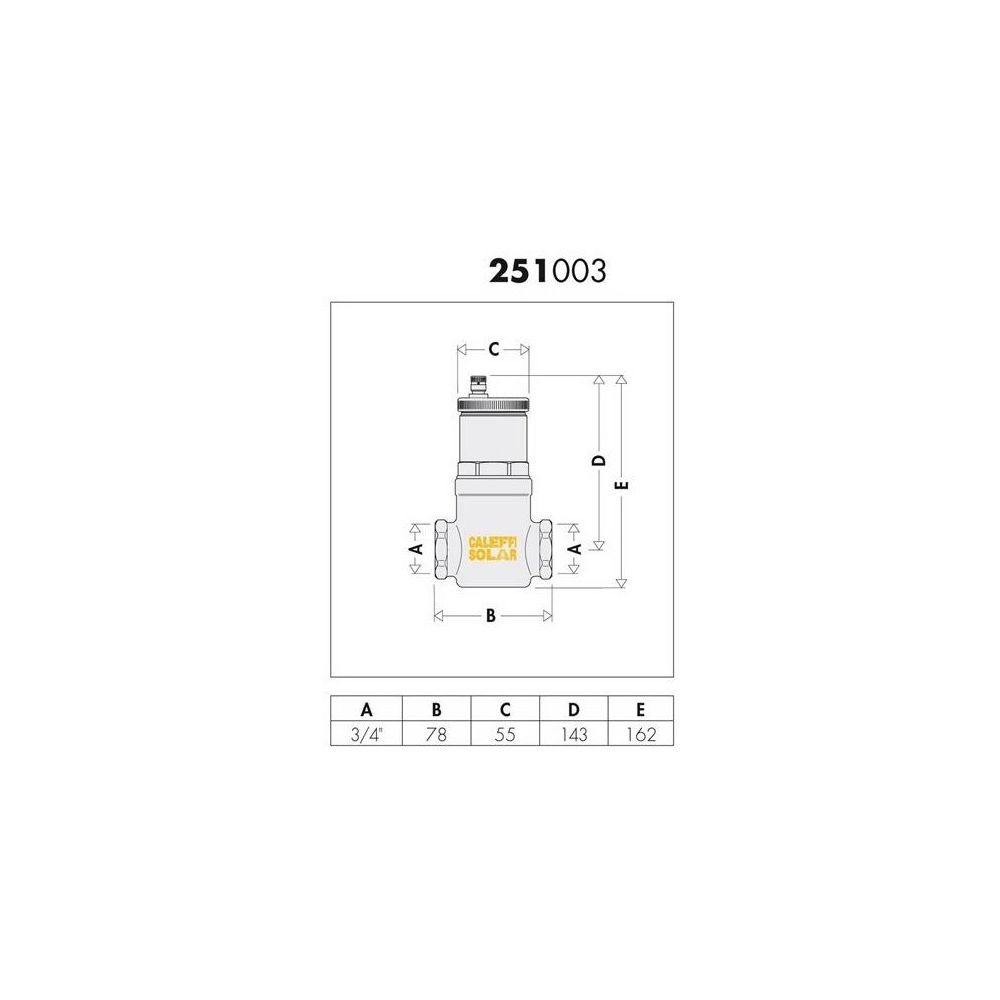 Caleffi Solar-Mikroblasenabscheider Discal 3/4 IG f den waagerechten Einbau... CALEFFI-251003 8016615163285 (Abb. 3)