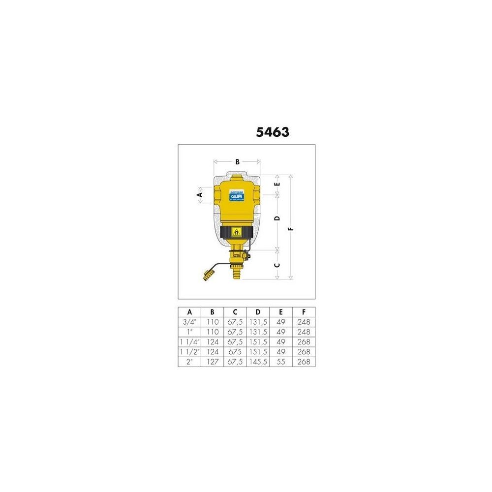 Caleffi Schlammabscheider DIRTMAG m Magnet, IG Anschlüsse 1Z... CALEFFI-546316 8016615374285 (Abb. 4)