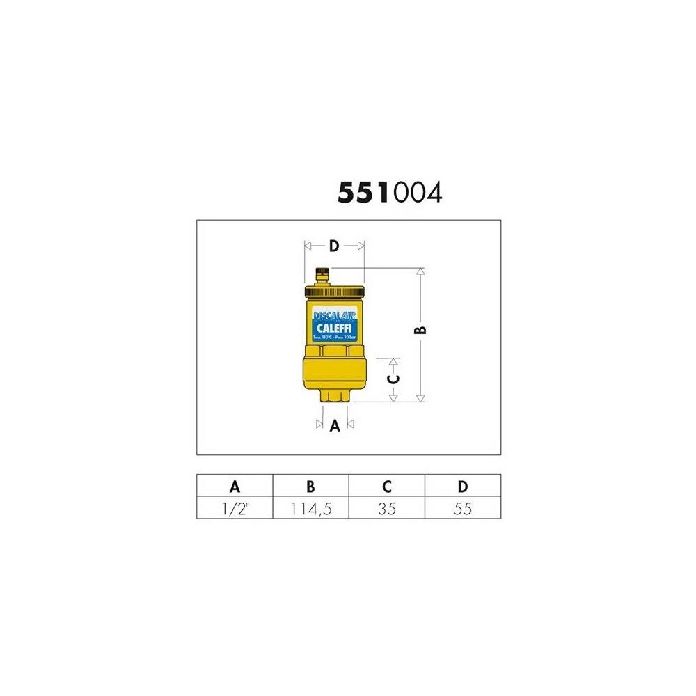 Caleffi Schnellentlüfter DISCALAIR automatisch, MS 1/2Z IG... CALEFFI-551004 8016615113891 (Abb. 3)