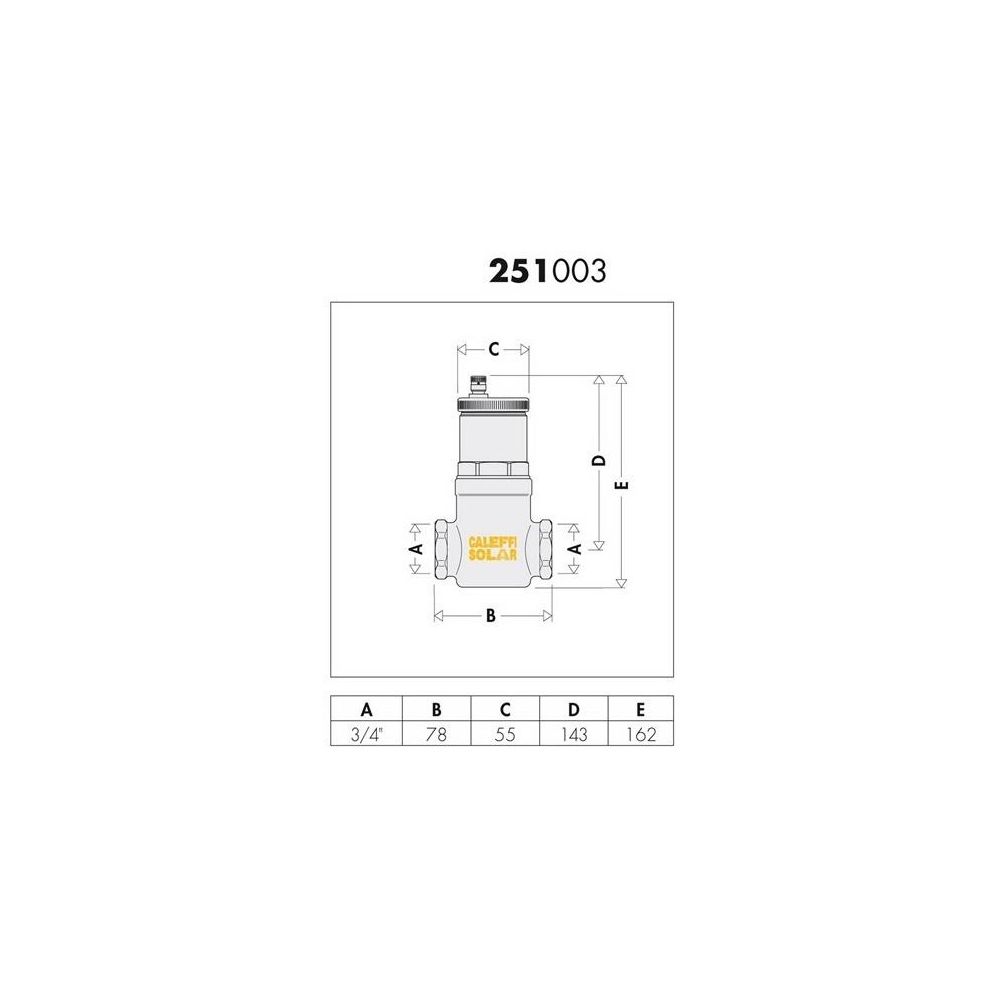 Caleffi Solar-Mikroblasenabscheider Discal 3/4 IG f den waagerechten Einbau... CALEFFI-251003 8016615163285 (Abb. 4)