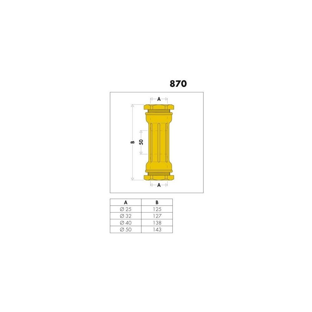 Caleffi Reparaturmuffe 870 Messing 32mm... CALEFFI-870032 8016615030365 (Abb. 3)