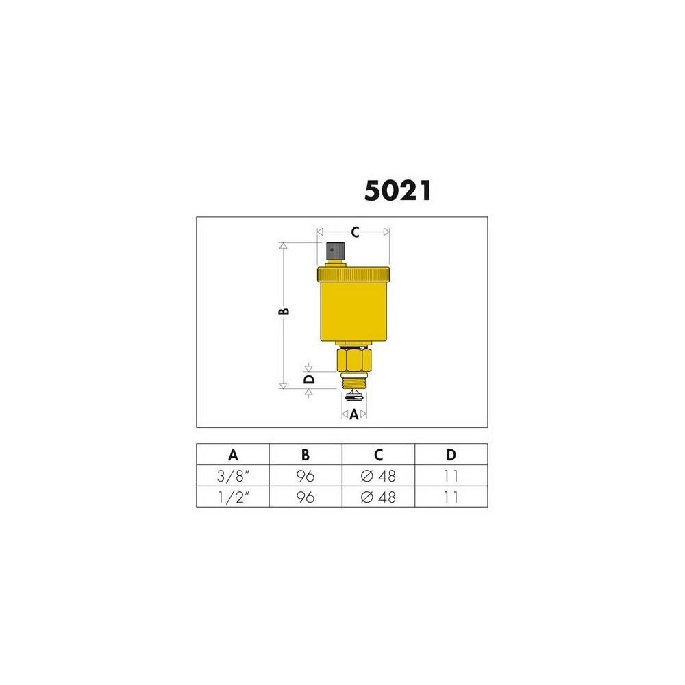 Caleffi autom. Schnellentlüfter MINICAL m Absperrung 1/2Z... CALEFFI-502140 8016615036589 (Abb. 4)