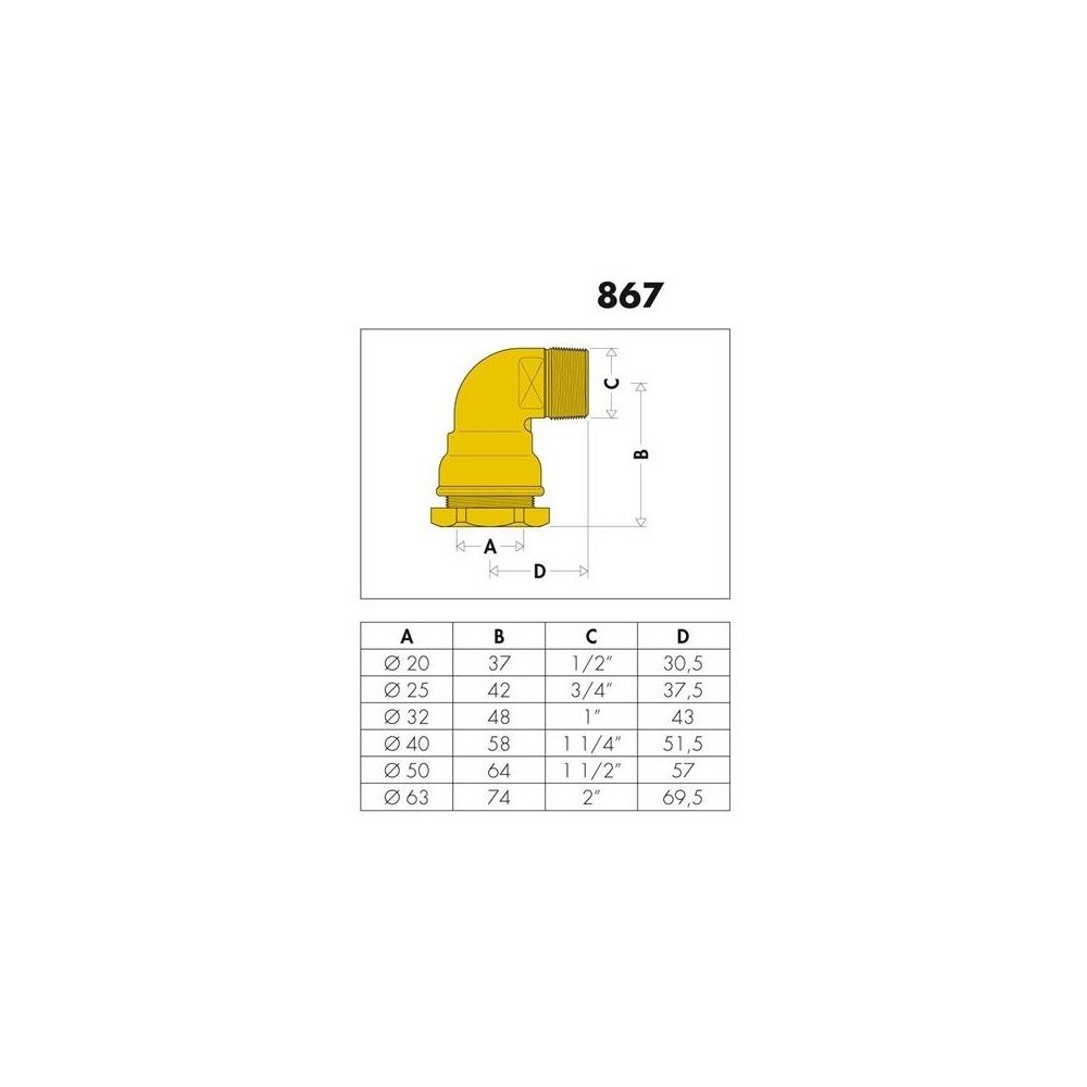 Caleffi Winkelverschraubung 867 Messing 32x1Z AG... CALEFFI-867632 8016615030082 (Abb. 3)