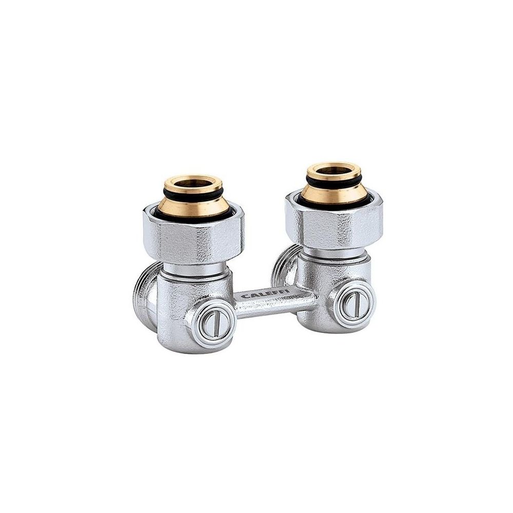 Caleffi Zweirohr Hahnblock 3011 Eckform, 3/4Z IG... CALEFFI-301152 8016615104516 (Abb. 1)