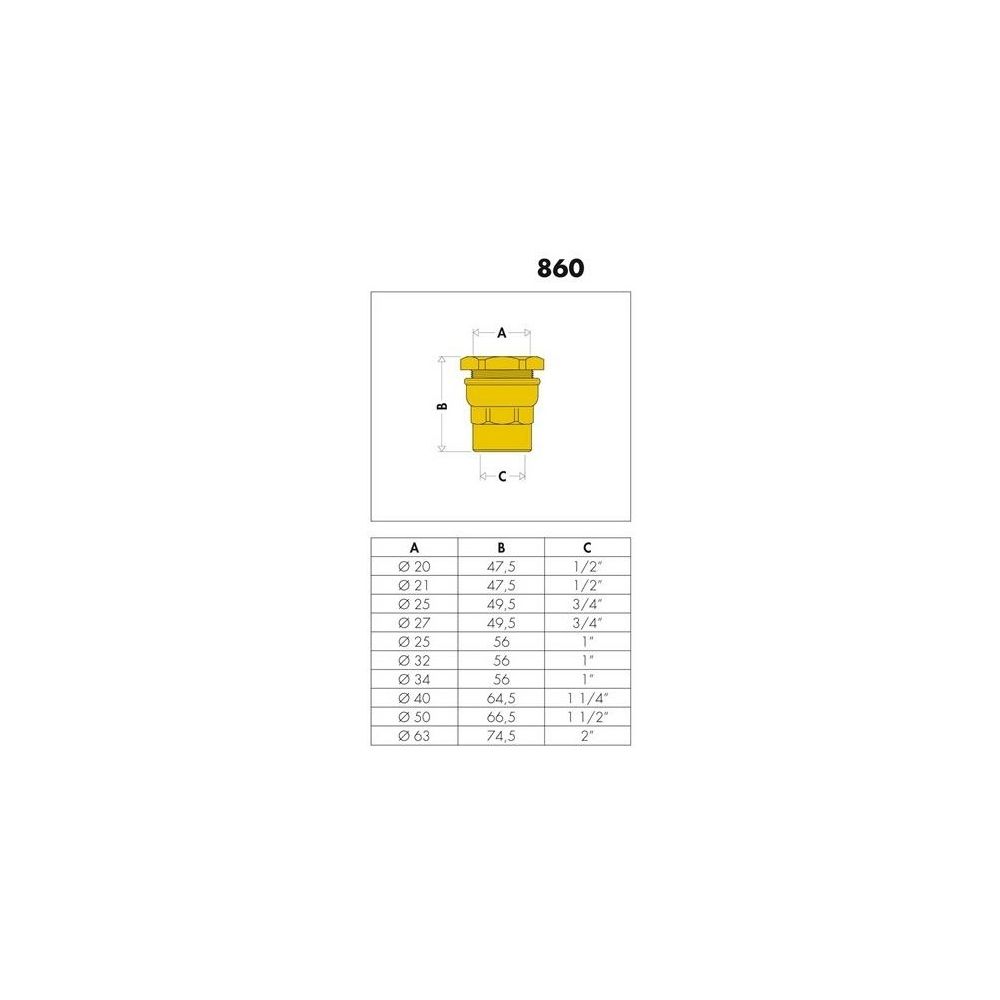 Caleffi Anschlussverschraubung 860 Messing 25x3/4Z IG... CALEFFI-860525 8016615029116 (Abb. 4)
