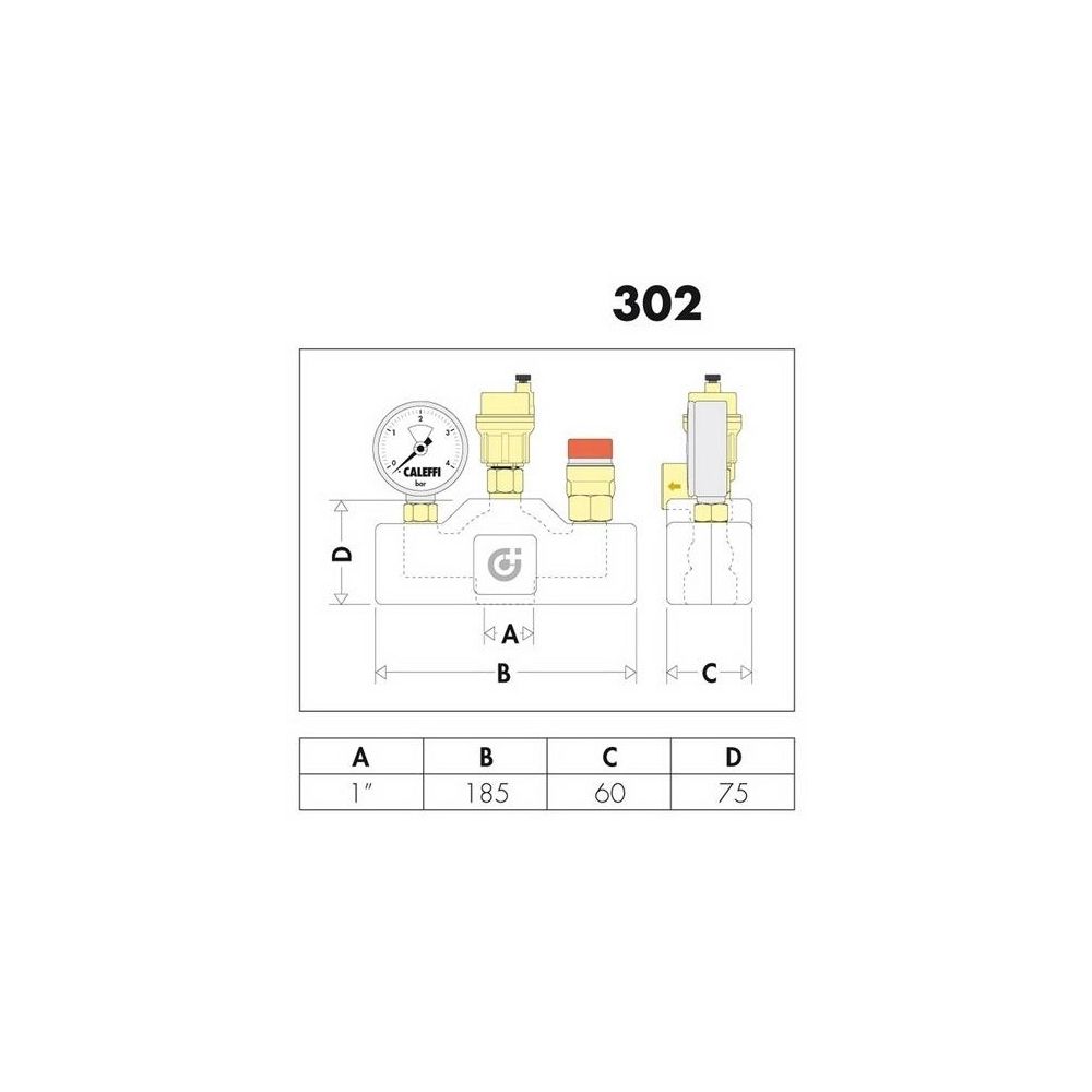 Caleffi Kesselgruppe HEIZCAL 1Z IG m Isolierung bis 50 kW... CALEFFI-302631 8016615002218 (Abb. 4)