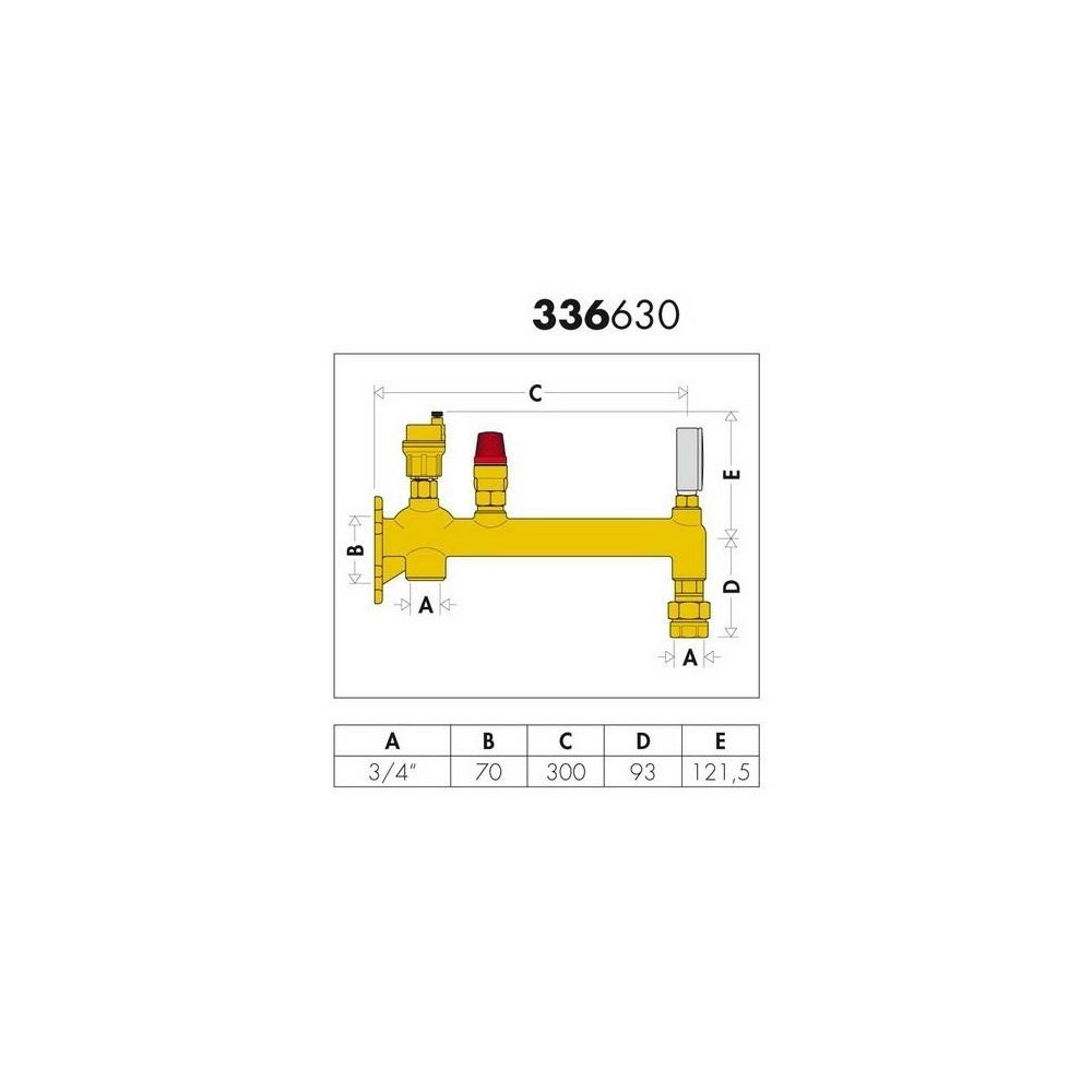 Caleffi Anschluss-Kombination FIXCAL 3/4Z IG... CALEFFI-336630 8016615005189 (Abb. 2)