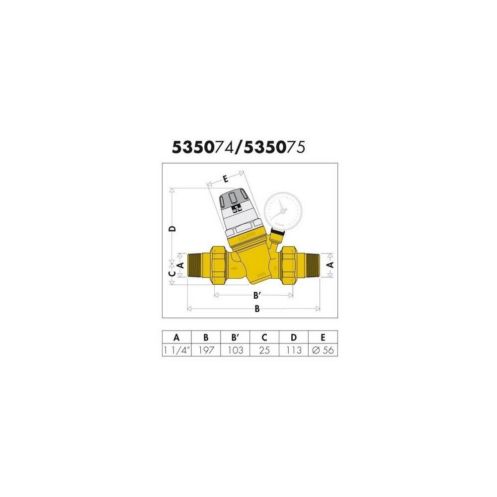 Caleffi Druckminderer MS o Manometer 1 1/4Z Kartusche 1Z... CALEFFI-535074 8016615098419 (Abb. 2)