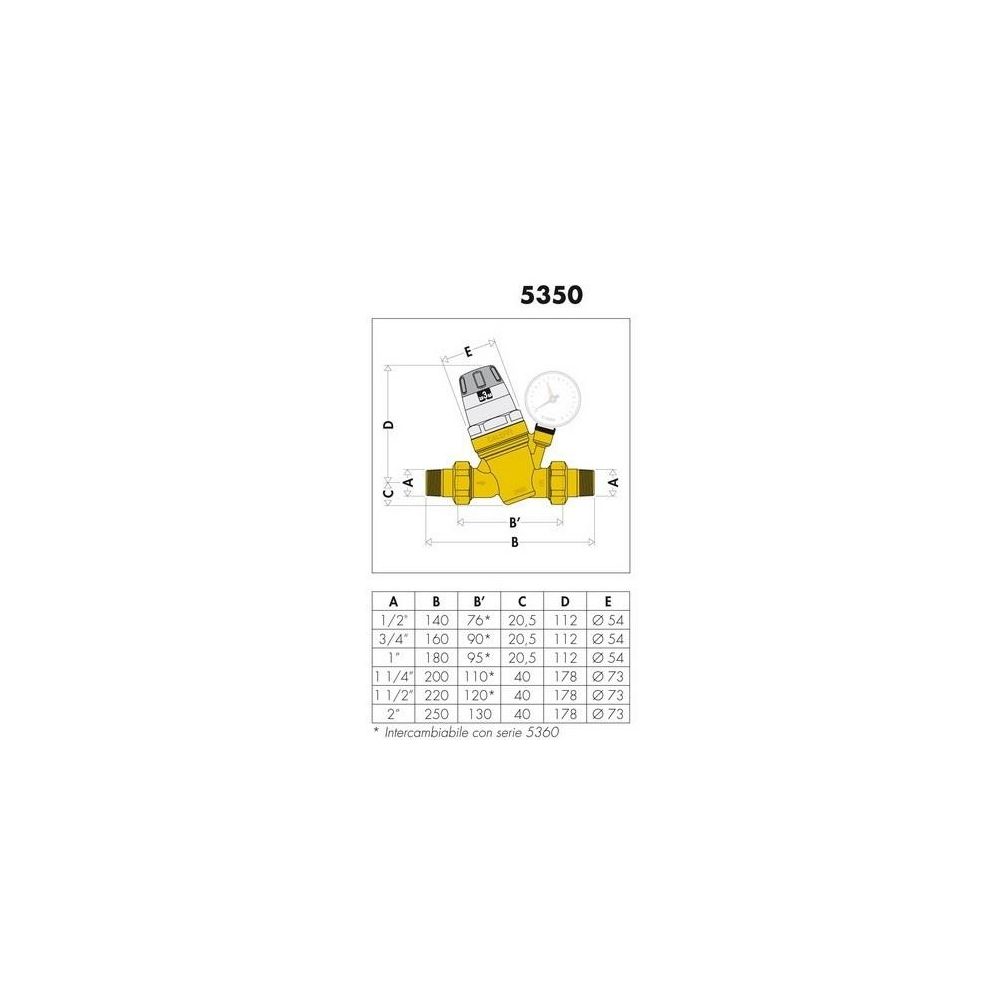 Caleffi Druckminderer MS o Manometer 2Z... CALEFFI-535090 8016615076998 (Abb. 2)