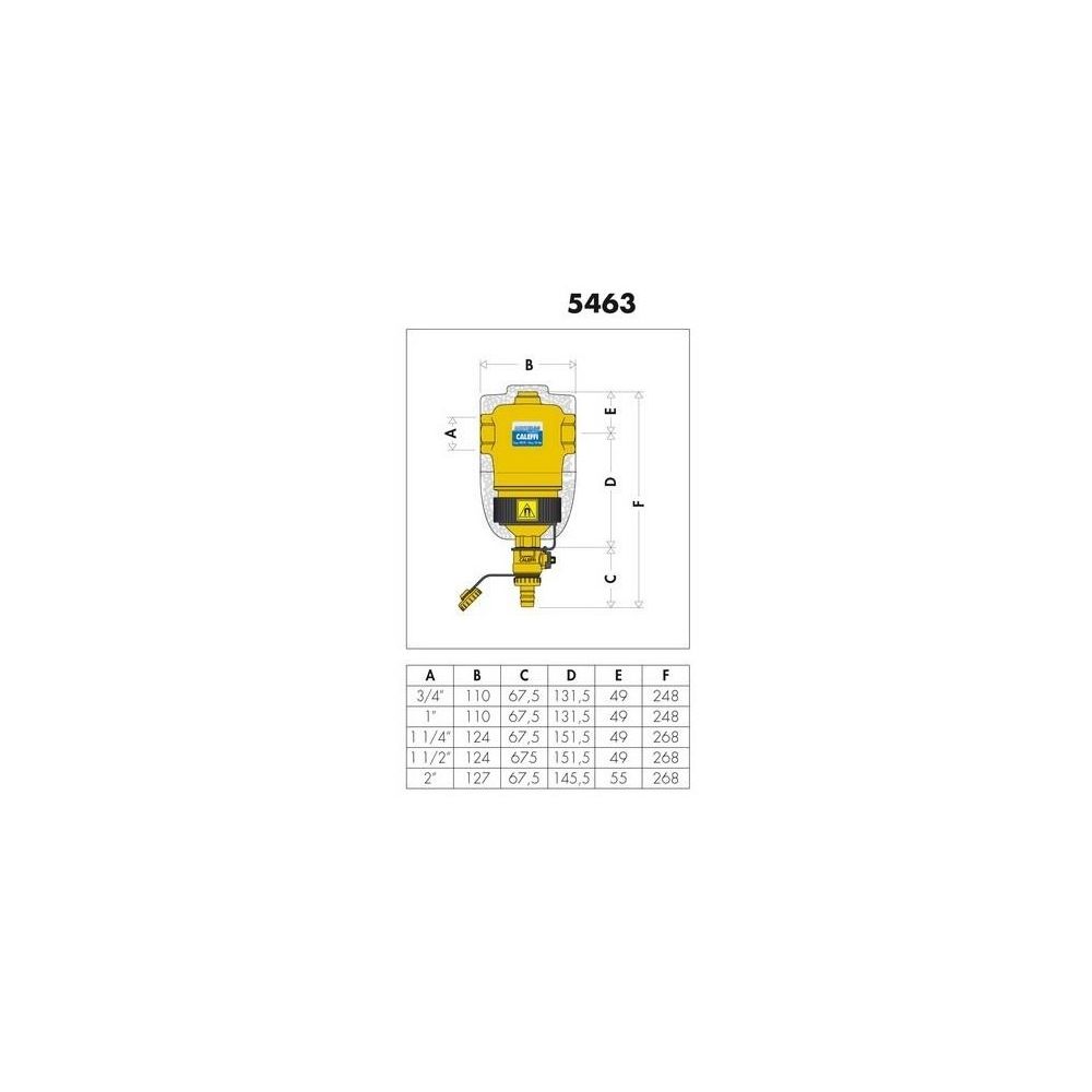 Caleffi Schlammabscheider DIRTMAG m Magnet, IG Anschlüsse 1Z... CALEFFI-546316 8016615374285 (Abb. 2)