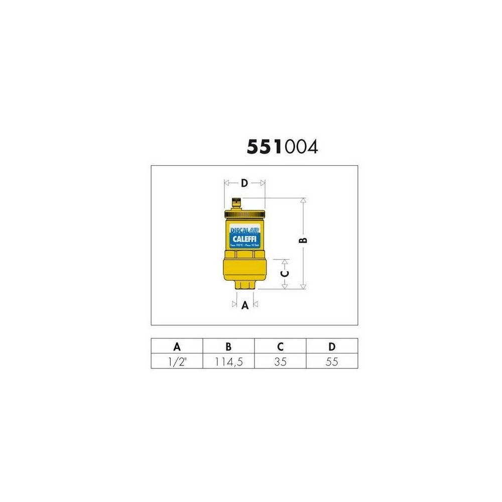 Caleffi Schnellentlüfter DISCALAIR automatisch, MS 1/2Z IG... CALEFFI-551004 8016615113891 (Abb. 2)