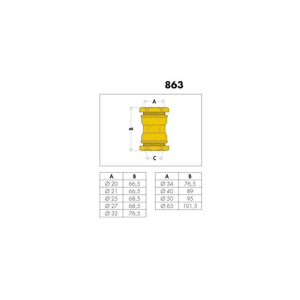 Caleffi Kupplung 863 Messing 25mm... CALEFFI-863025 8016615029529 (Abb. 2)