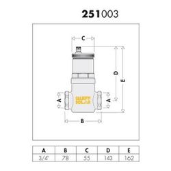 Caleffi Solar-Mikroblasenabscheider Discal 3/4 IG f den waagerechten Einbau... CALEFFI-251003 8016615163285 (Abb. 1)