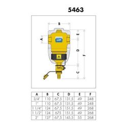 Caleffi Schlammabscheider DIRTMAG m Magnet, IG Anschlüsse 1Z... CALEFFI-546316 8016615374285 (Abb. 1)