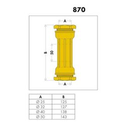 Caleffi Reparaturmuffe 870 Messing 32mm... CALEFFI-870032 8016615030365 (Abb. 1)