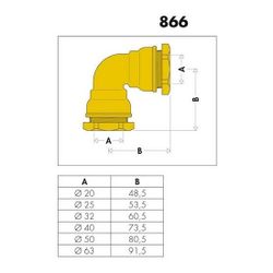 Caleffi Winkelverschraubung 866 Messing 40mm... CALEFFI-866040 8016615029987 (Abb. 1)
