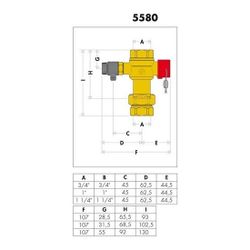 Caleffi Kappenventil 3/4Zx3/4Z... CALEFFI-558050 8016615016925 (Abb. 1)