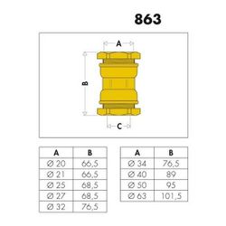 Caleffi Kupplung 863 Messing 25mm... CALEFFI-863025 8016615029529 (Abb. 1)