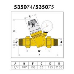 Caleffi Druckminderer MS o Manometer 1 1/4Z Kartusche 1Z... CALEFFI-535074 8016615098419 (Abb. 1)