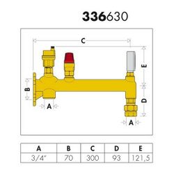 Caleffi Anschluss-Kombination FIXCAL 3/4Z IG... CALEFFI-336630 8016615005189 (Abb. 1)