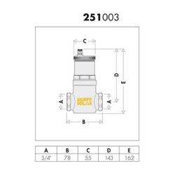 Caleffi Solar-Mikroblasenabscheider Discal 3/4 IG f den waagerechten Einbau... CALEFFI-251003 8016615163285 (Abb. 1)